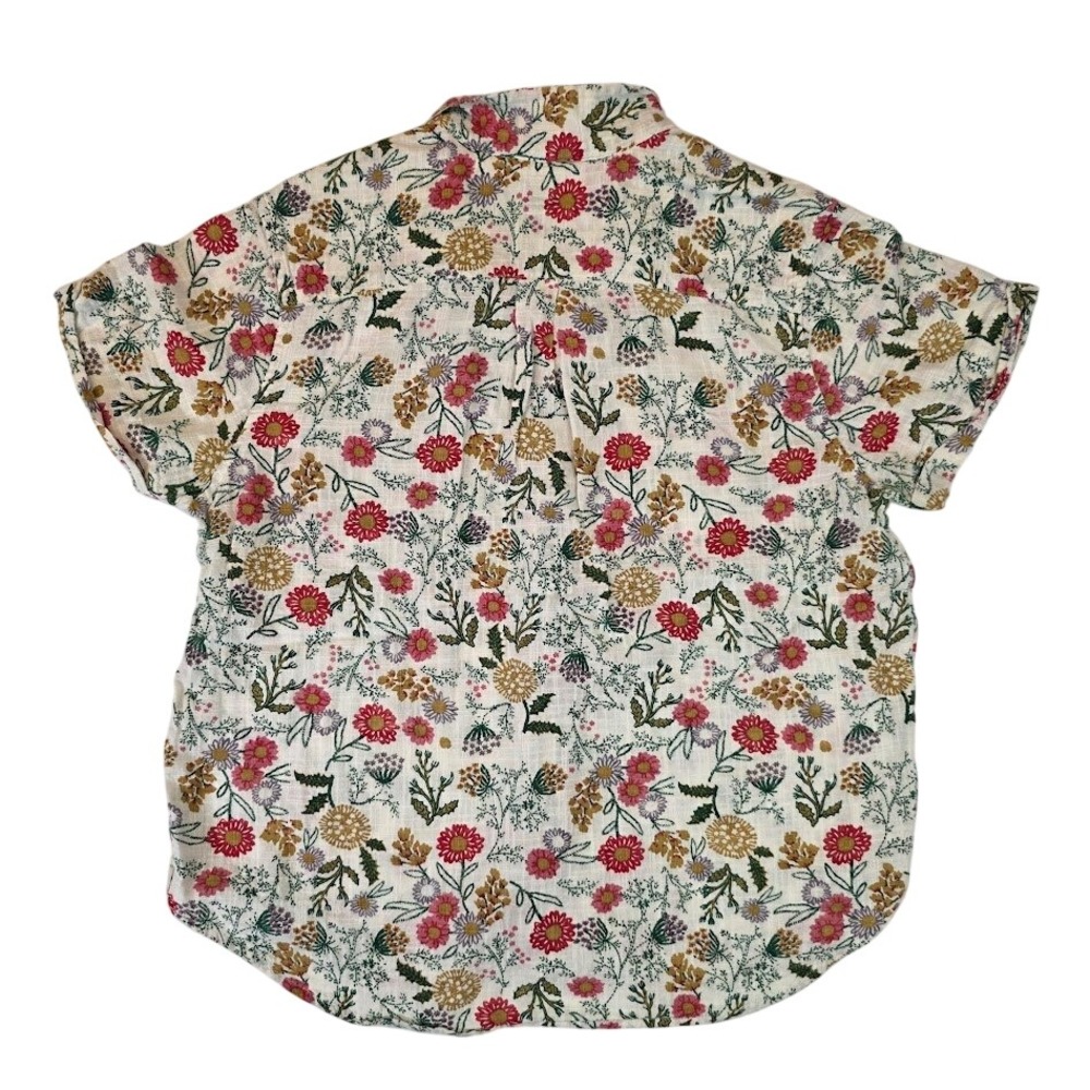 Toad&Co Women's Large Camp Cove Shirt Floral 100% Organic Cotton Button Up - Picture 2 of 8